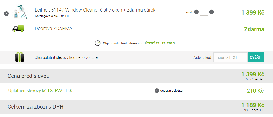 Leifheit Window Cleaner čistič oken + dárek