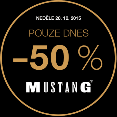 Sleva 50% na značku Mustang
