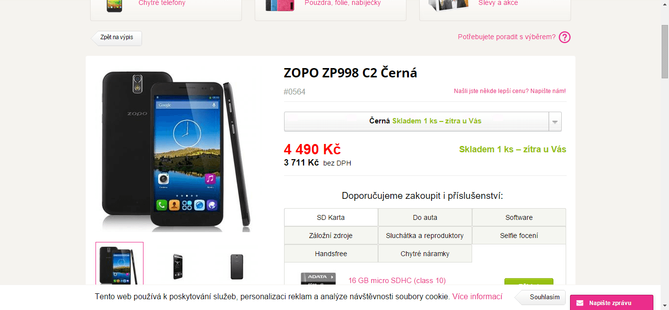 Zopo, 8x 1,7GHz, 2GB RAM, 5,5", 14 MPx