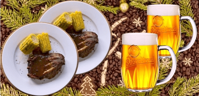 Masitá pečená žebírka pro DVA a 2x pivo