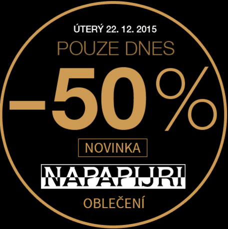 Sleva 50% na oblečení Napapijri
