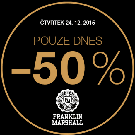 Sleva 50% na oblečení Franklin&Marshall