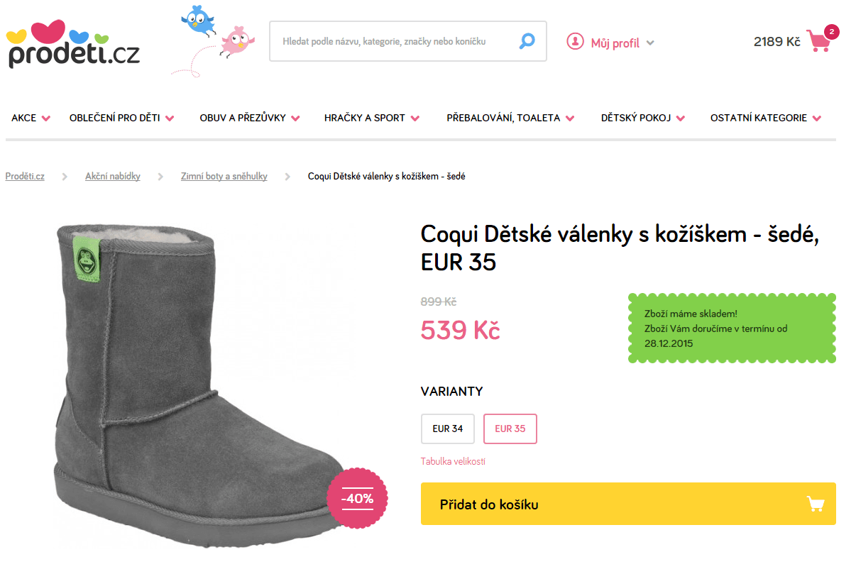 Dětské zimní boty Coqui výprodej