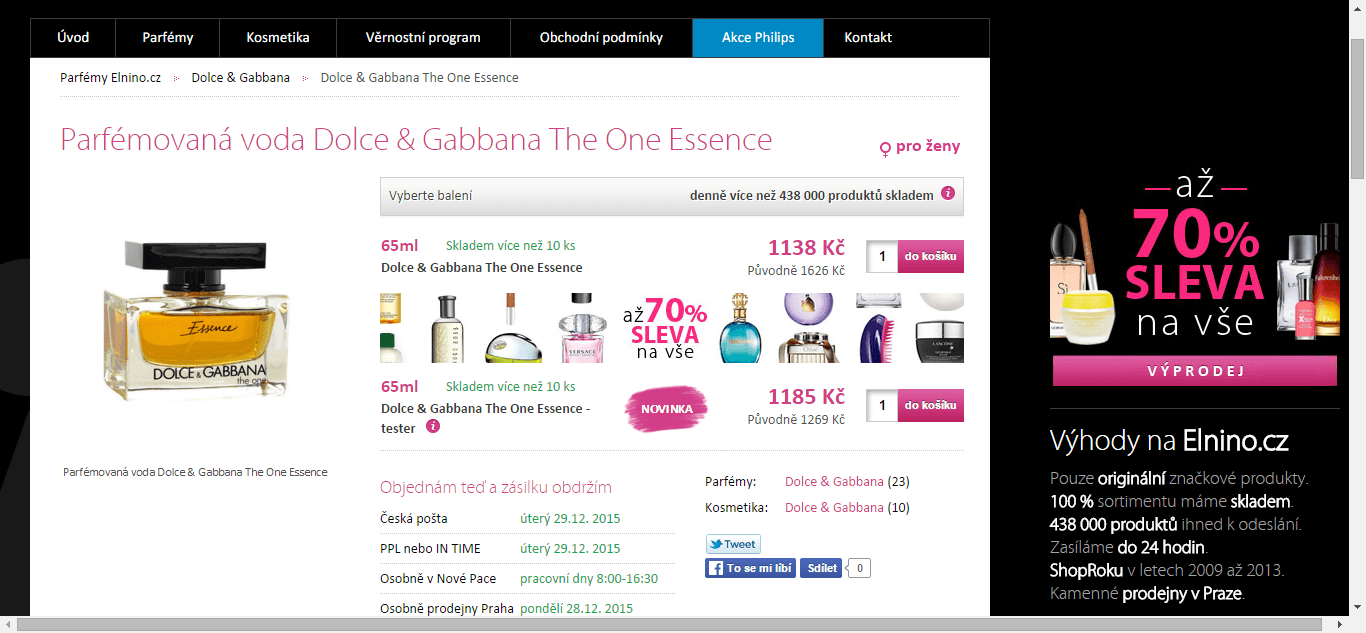 Dolce & Gabbana The One Essence 65ml 