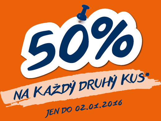 Sleva 50% na druhý produkt