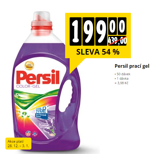 Persil prací gel - 54%