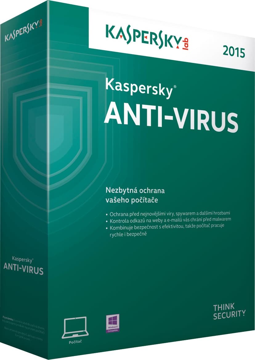 Kaspersky Antivirus 2015 3 lic. 1 rok