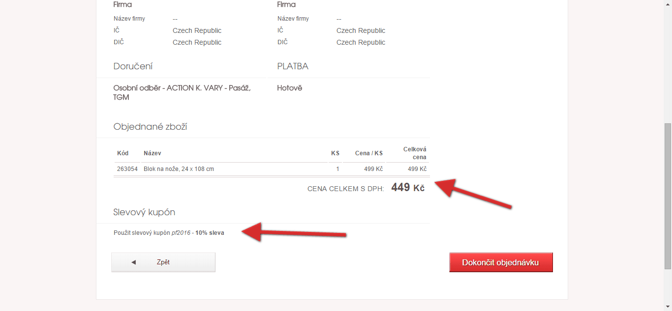 Sada 5 nožů + blok na nože 24x10 cm