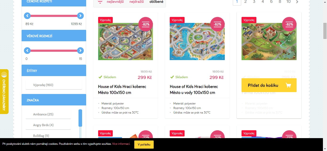 Dětské hrací koberečky 100x150 cm