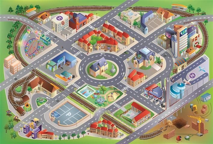 Dětské hrací koberečky 100x150 cm