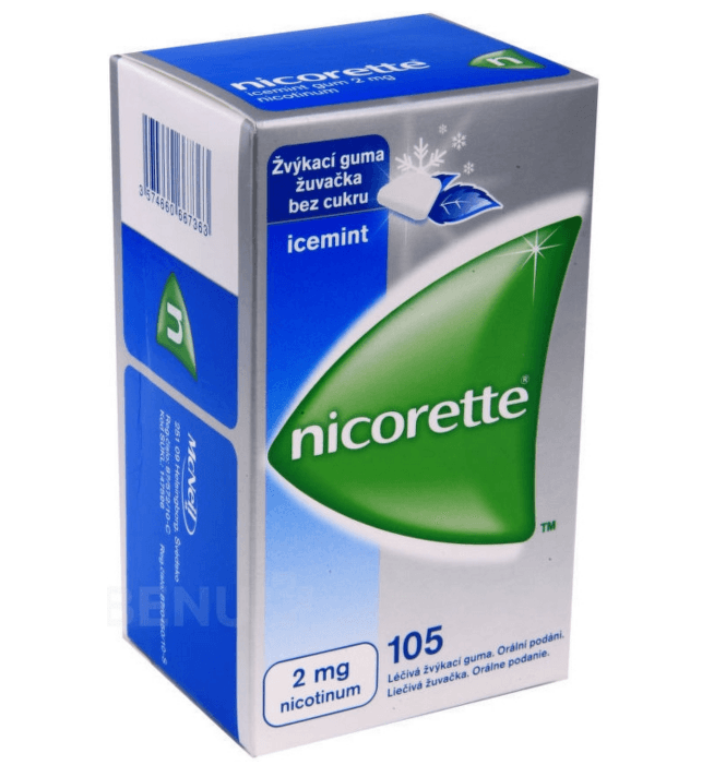 Žvýkačky Nicorrete 105 ks za nejnižší cenu