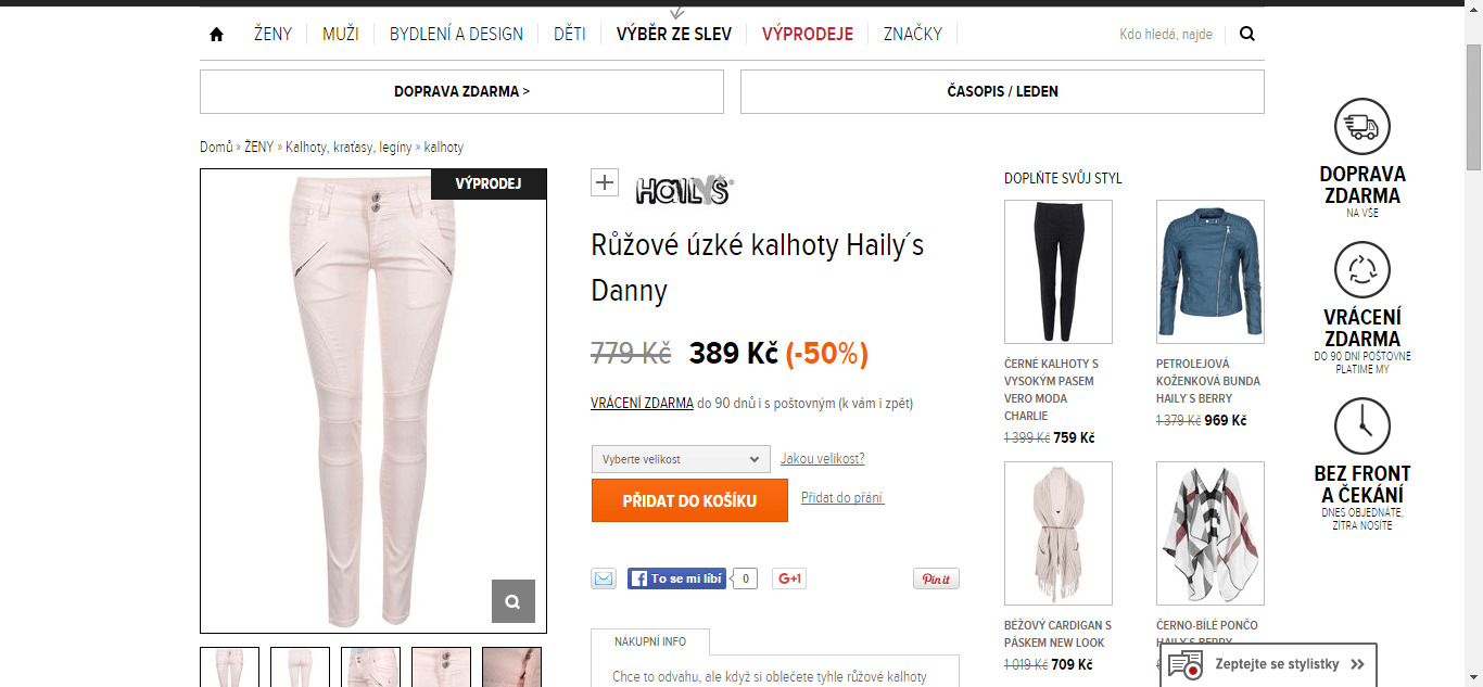 Výprodej dámských kalhot