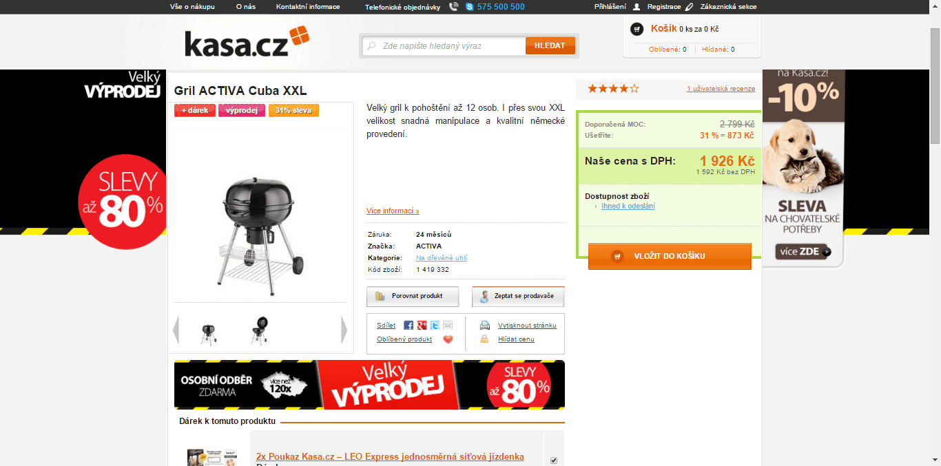 Activa Cuba - velký gril, 12 osob