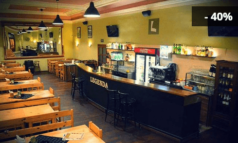 40% sleva na jídla v restauraci Legenda