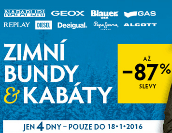 Sleva až 87% na bundy a kabáty