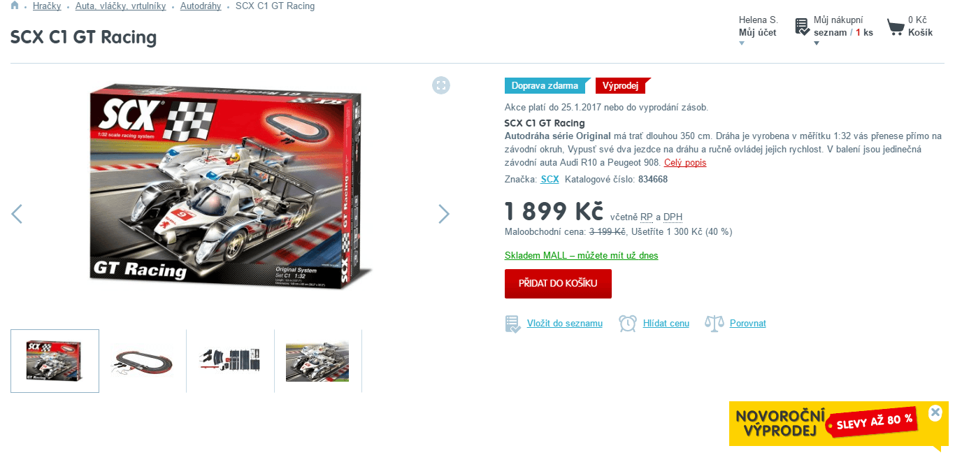 Autodráha C1 GT Racing - 3,5 metru