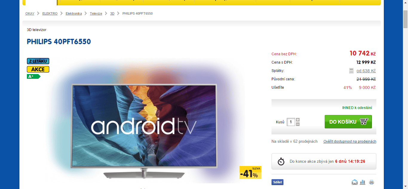 Full HD, Smart, 3D, 102 cm, Philips