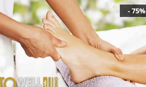 75% sleva na 30min reflexní masáž chodidel