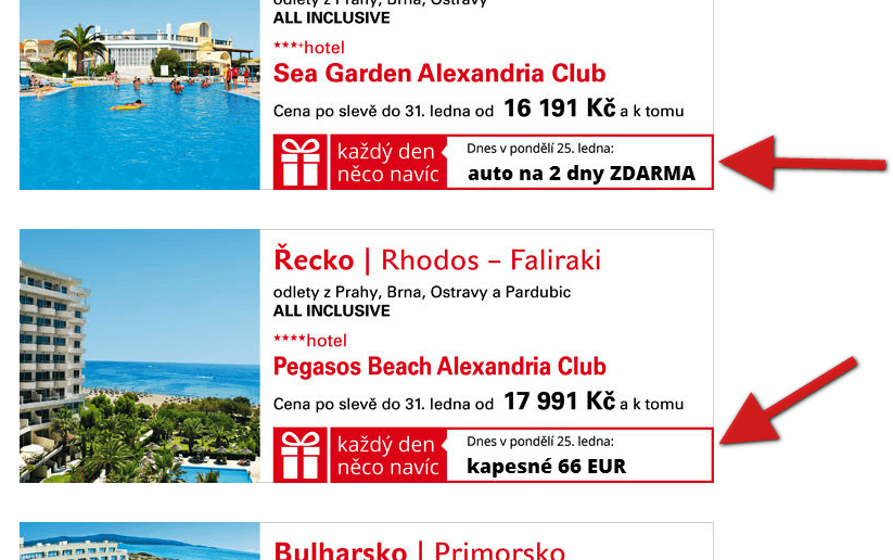 Dárky k letní dovolené + děti zdarma