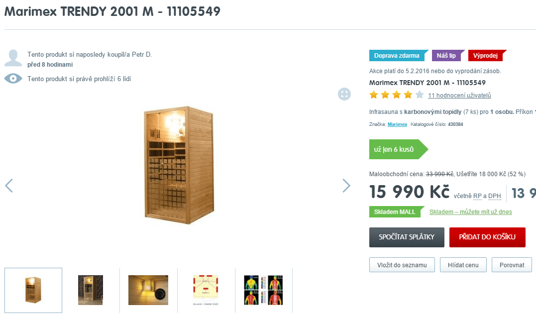 Infrasauna Maximex Trendy nejlevněji