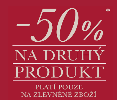 Sleva 50% na druhý zlevněný produkt