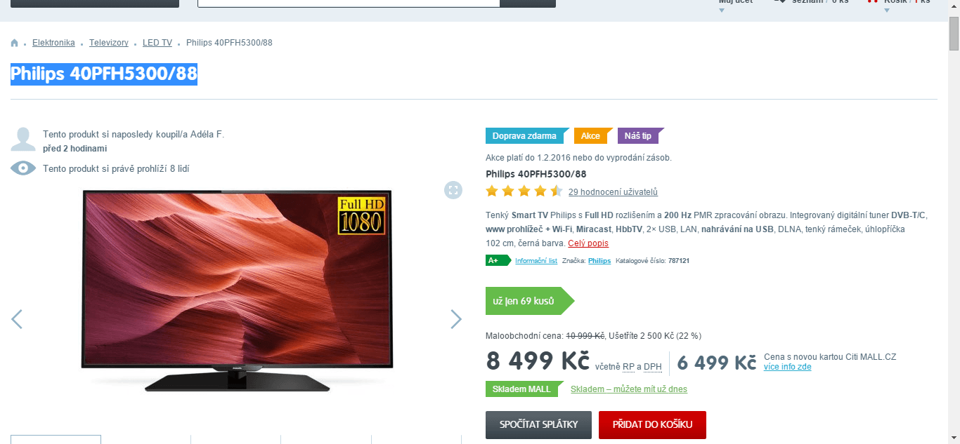 Full HD, Smart TV, 102 cm, Philips