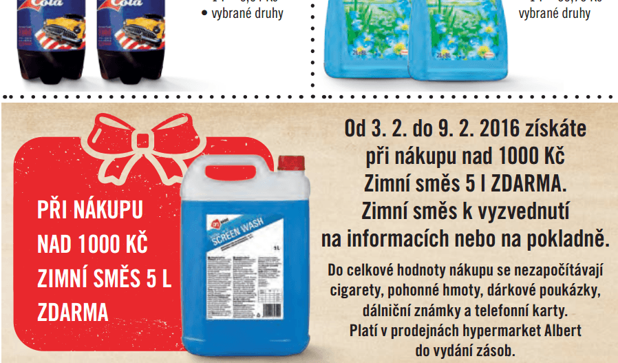 5 litrů zimní směsi do ostřikovačů