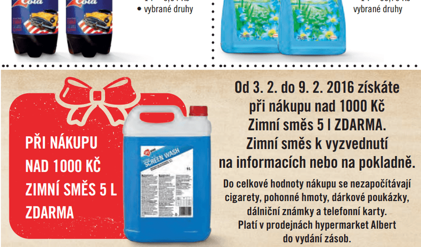 5 litrů zimní směsi do ostřikovačů