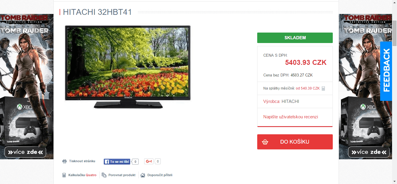 HD ready, Smart TV, 81 cm, Hitachi