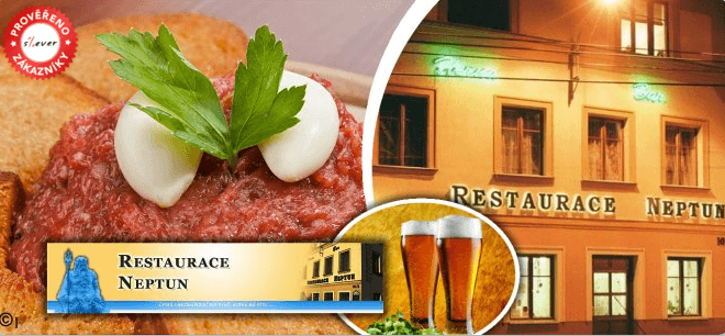 Vynikající tatarák s pivem v restauraci Neptun