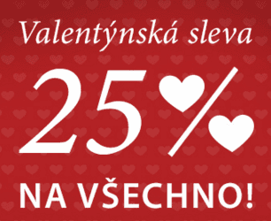 Valentýnská sleva 25% na vše