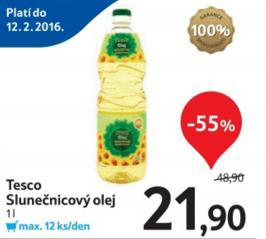 Slunečnicový olej - 55%