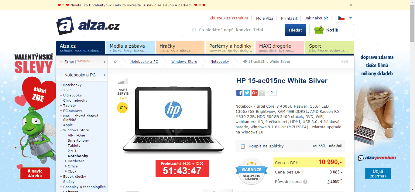 HP, i3, 4GB RAM, 2GB grafika, 15,6"