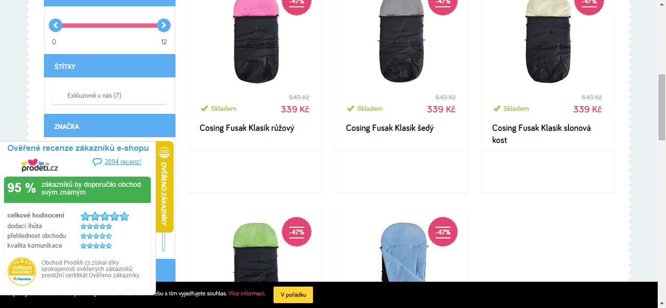 Výprodej fusaků Cosing - různé barvy