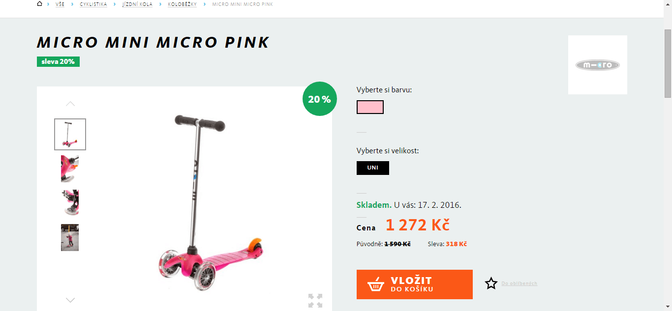 Koloběžka Micro Mini 
