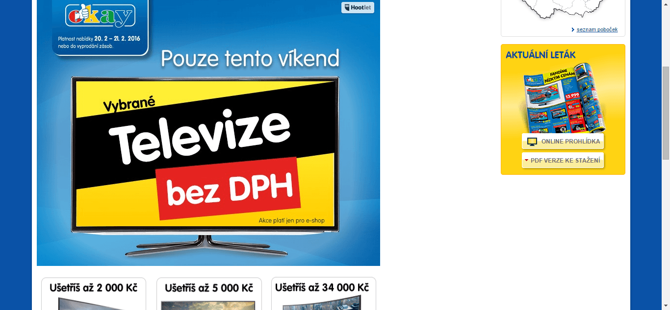 Sleva 17,36% na vybrané TV