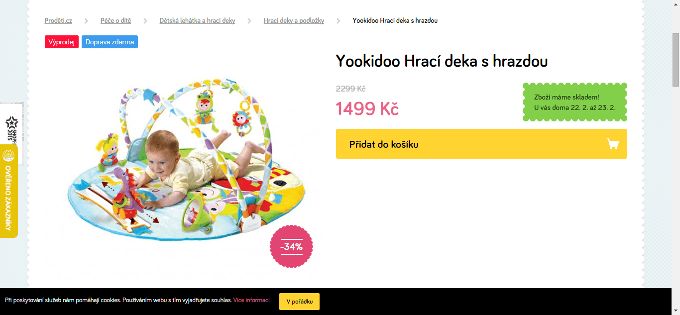 Interaktivní hrací deka s hrazdou Yookidoo