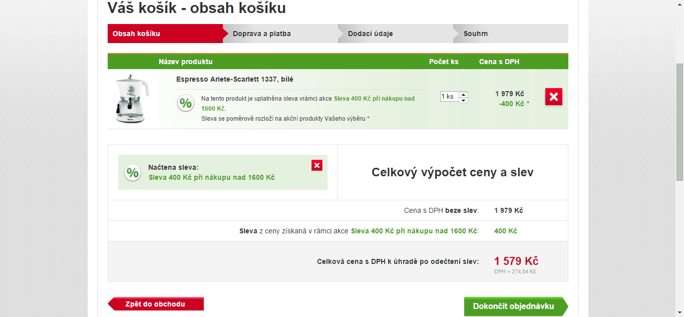 Espresso Ariete-Scarlett Moka Aroma 