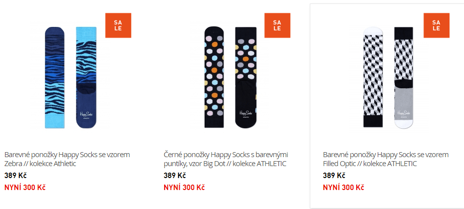 23% sleva na Happy Socks Athletics