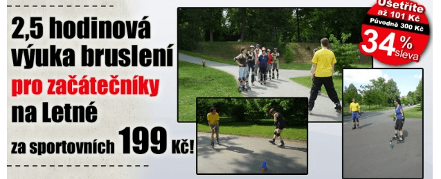 2,5 hodinový kurz in-line bruslení s instruktorem