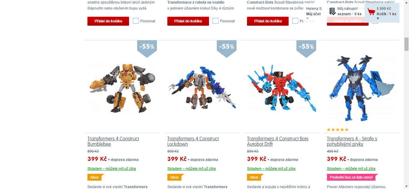 Transformers 4 Construct Bots - různé