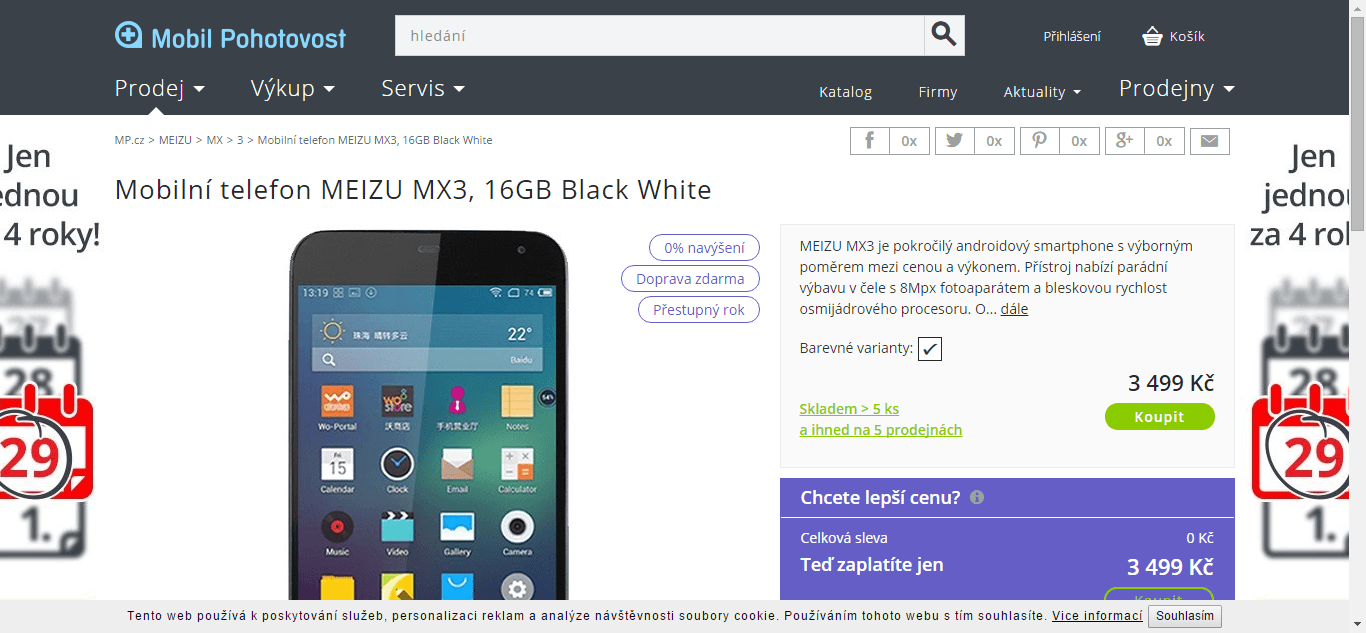 Meizu MX3 - 5,1", 8x 1,6 GHz, 2GB RAM