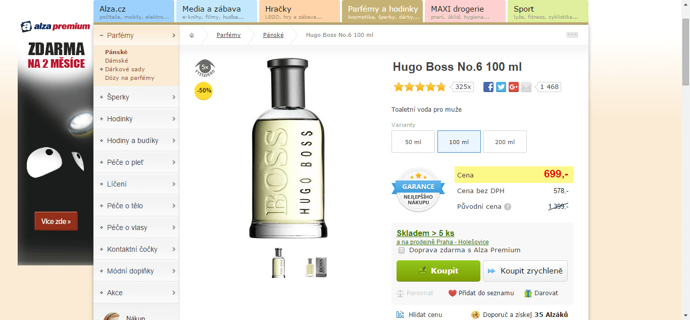 Hugo Boss No.6 Bottled edt 100 ml