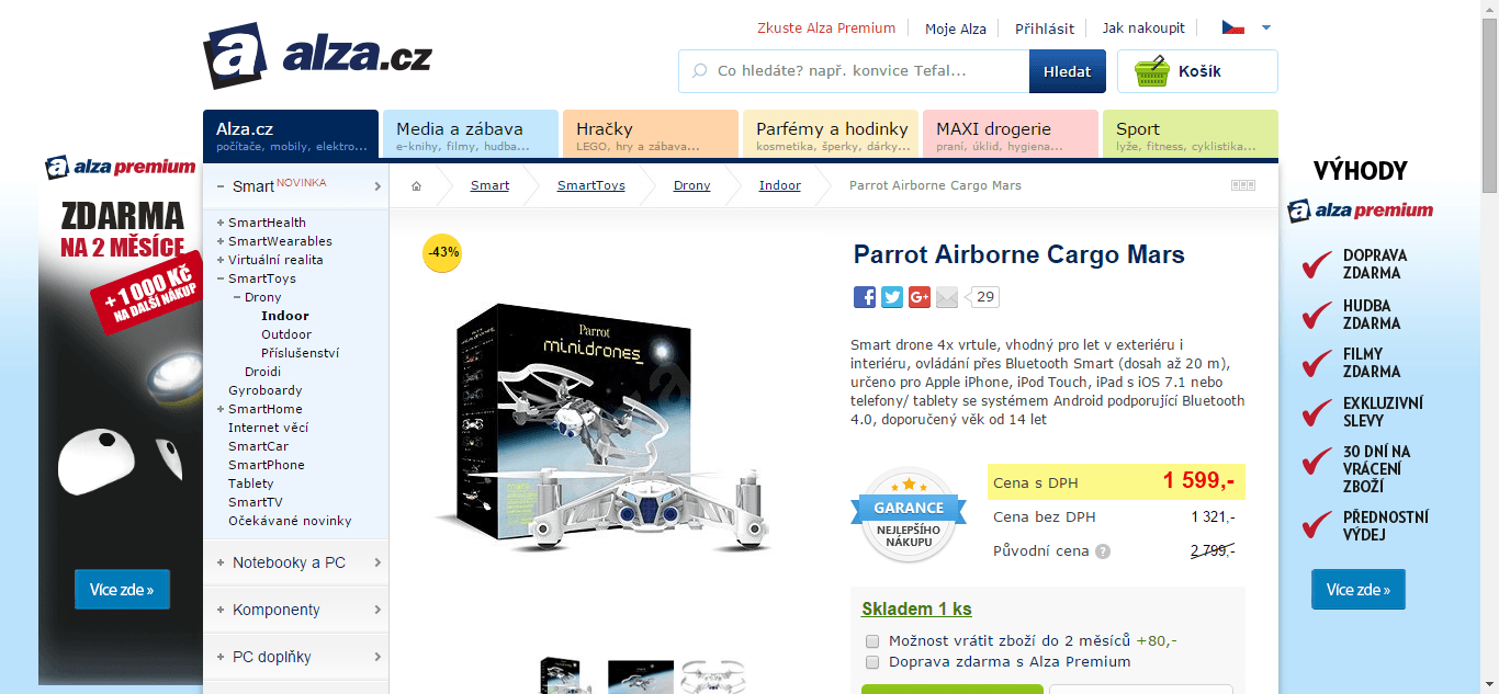 Mini dron Parrot Airborne Cargo Mars
