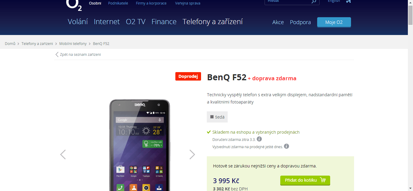 BenQ F52, 8x 1,5GHz, 2GB RAM, 5,2"