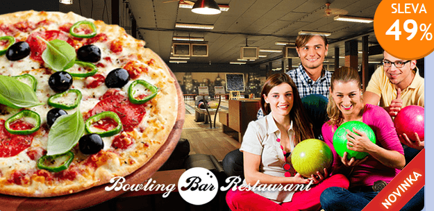 Hodina bowlingu až pro 8 osob+2x pizza dle výběru