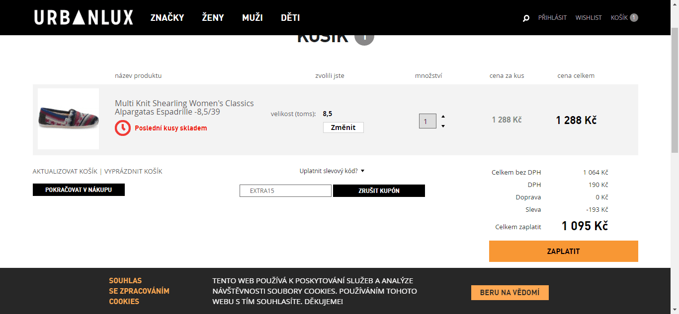 Extra sleva 15% na výprodej bot TOMS