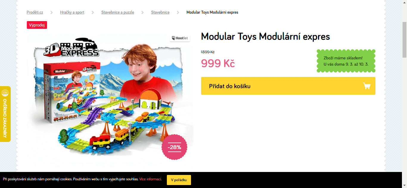 Modulární stavebnice vláčků 