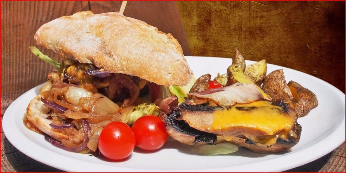 Dva šťavnaté burgery s hovězím