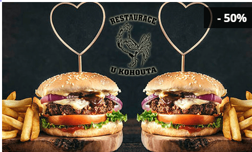 1+1 burger ZDARMA dle výběru